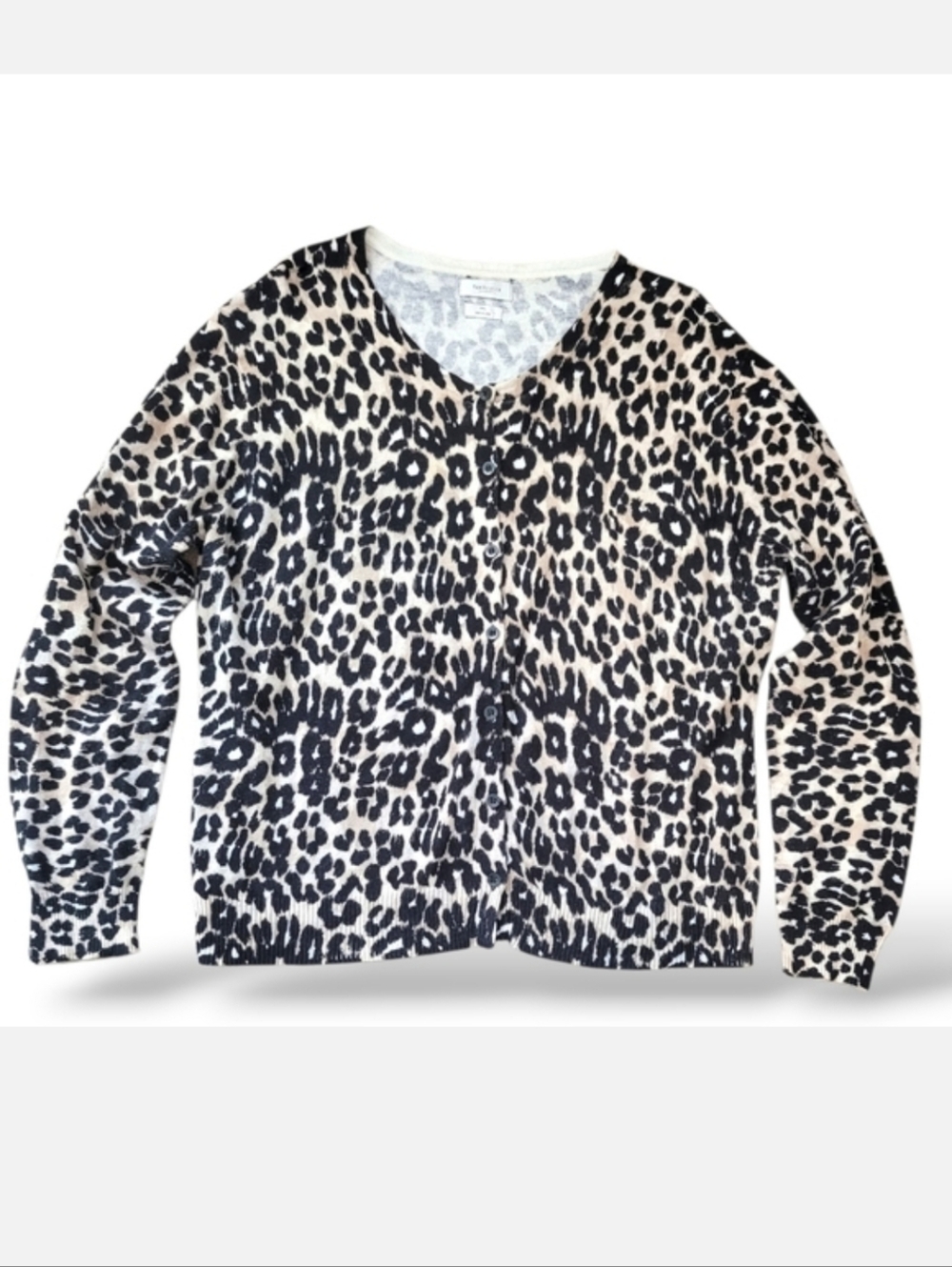 Van Heusen Leopard Button Down Cardigan Size XXL